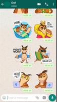 برنامه‌نما Cute Owl Stickers-WAStickerApp عکس از صفحه