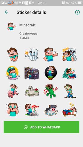 Download WAStickerApps : Minecraft Sticker for WhatsApp latest 1.2 Android  APK