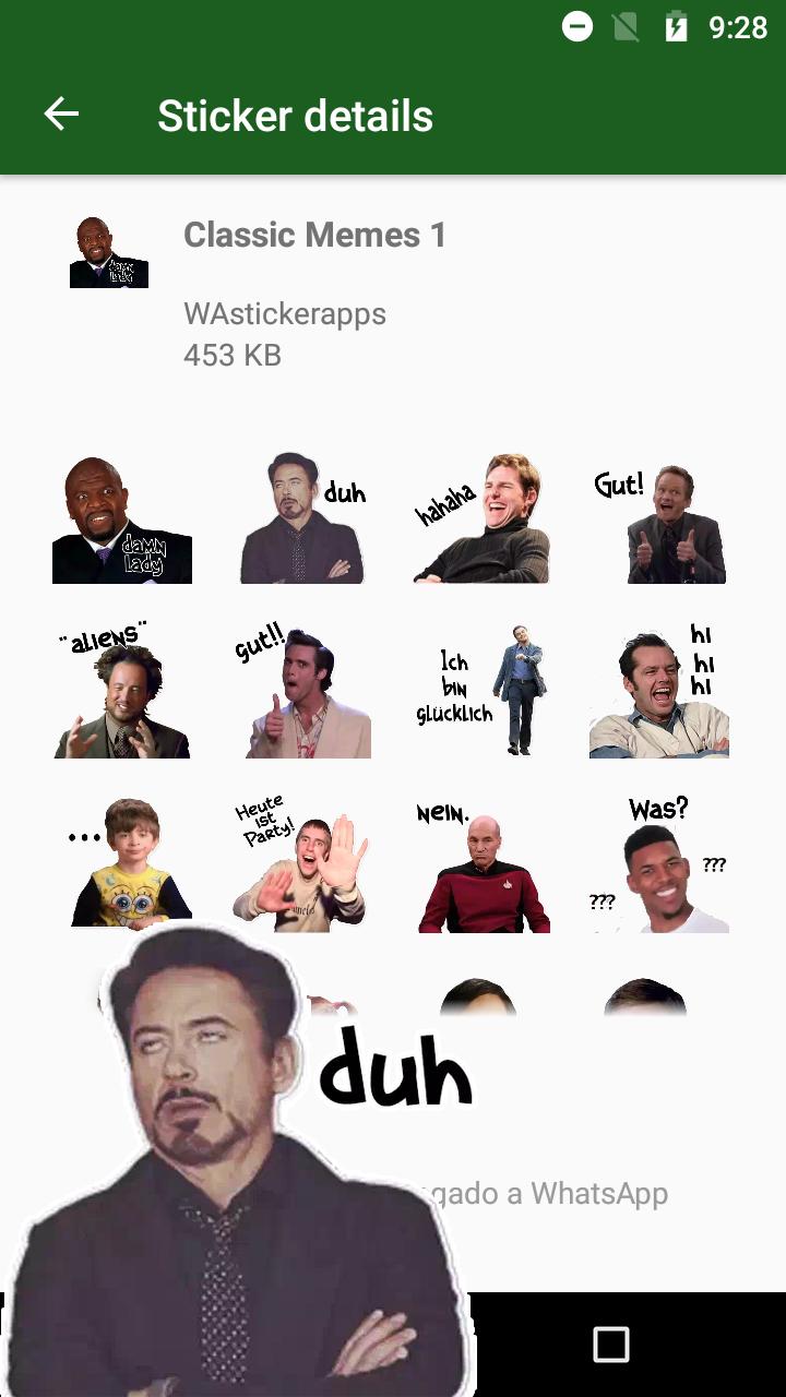 Neue Aufkleber Memes Fr Whatsapp Wastickerapp For Android Apk