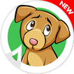 Cute Dog WA Stickers Free