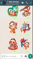🙉 Baby Monkey Stickers: WAStickerApps capture d'écran 1