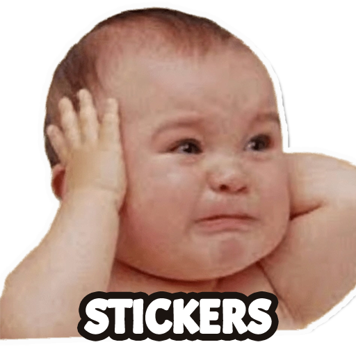 有趣的嬰兒臉貼紙 WAStickerApps