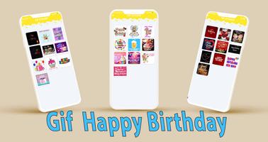 GIF Happy Birthday Stickers capture d'écran 2