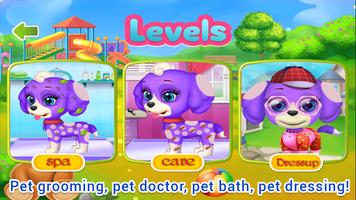 Cute Puppy Pet Daycare - Caring for Puppy Salon poster