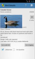 برنامه‌نما WP & UK Birding Checklist عکس از صفحه
