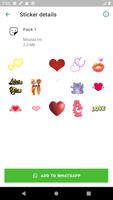 WASticker Animated Love ภาพหน้าจอ 1