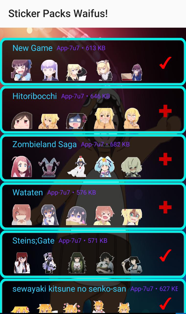 Waifus Stickers Packs For Android Apk Download