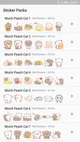 Mochi Peach Cat WAStickerApps الملصق