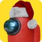Among Christmas - Among us in 3D icône