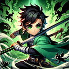 Demon fighting Hashira game icon