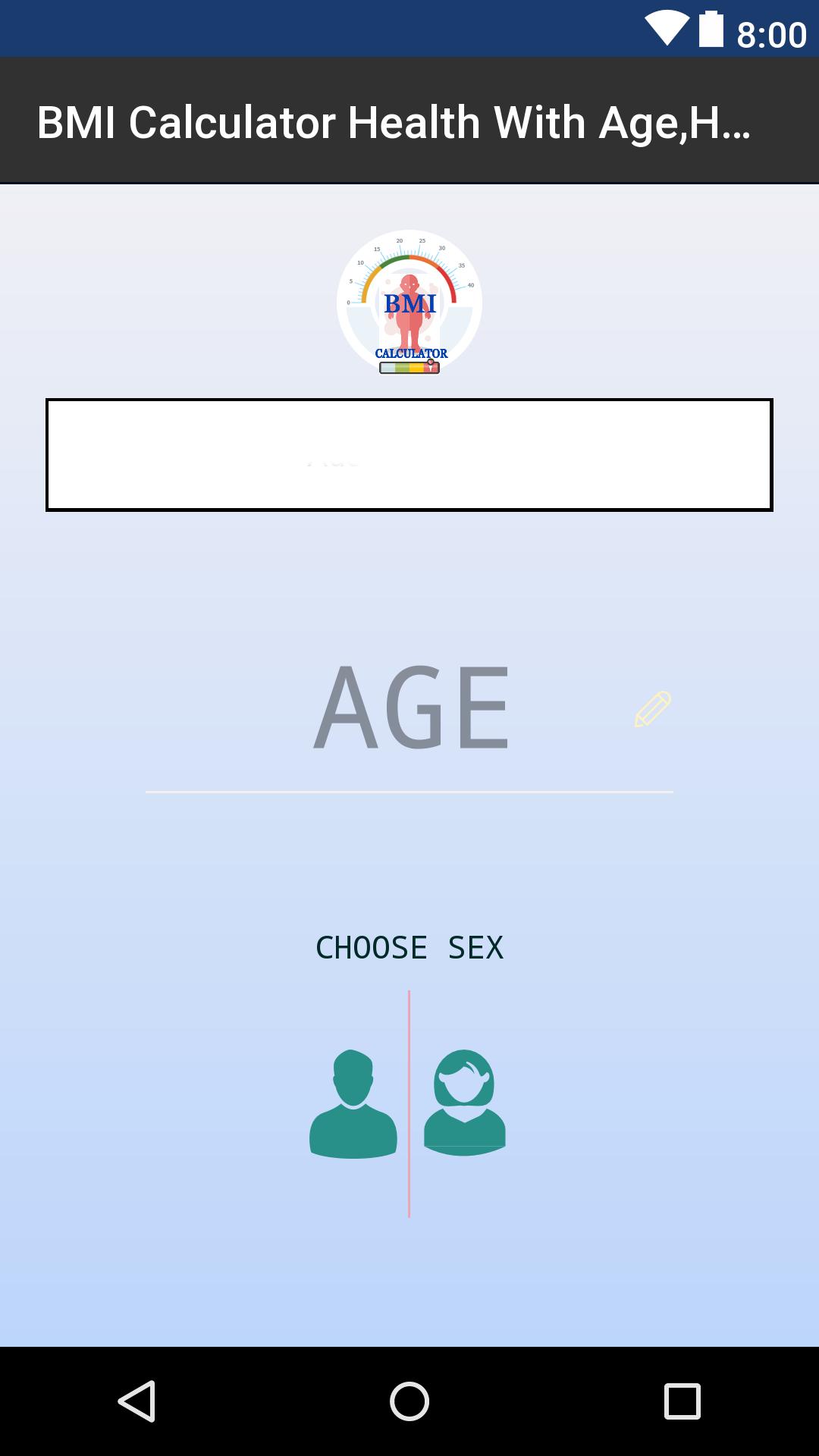 Bmi Calculator Health With Age Height For Android Apk Download