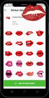 Romance lips stickers - WAStickerApps syot layar 1