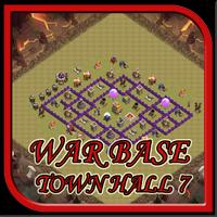 Town Hall 7 War Base Layouts Affiche