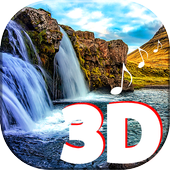 3d Cascade Fond Décran Animé Avec Son Pour Android