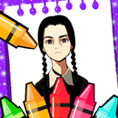 Wednesday Addams Coloring Book-APK