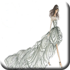 Wedding Dress Sketch icon