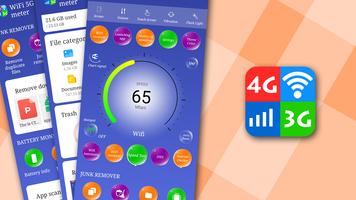 WiFi, 5G, 4G, 3G speed test Plakat
