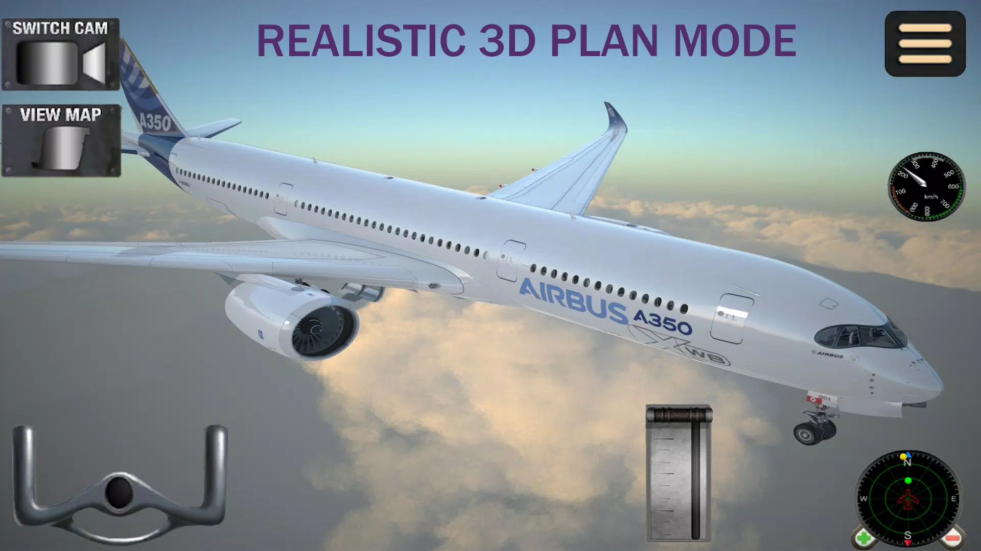 Real Airbus Flight Simulator - 3D Plane Flying Simulator Game by