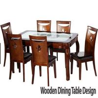 Wooden Dining Table Design poster