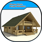 wooden house design minimalist icon