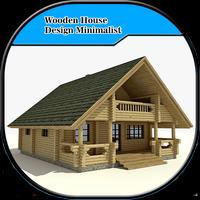 wooden house design minimalist poster