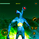 Horror Pipe Monster Head Game Zeichen