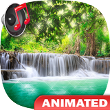 Cascada Fondos Animados con Sonido 💦 Gotas Agua icono