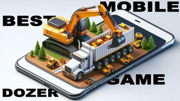 Jeux de bulldozer et de camion Affiche