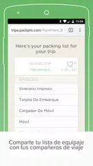 Descargar APK de PackPoint: lista de equipaje