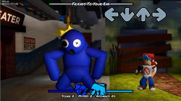 Rainbow Friends Orange FNF Mod Cartaz