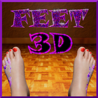 Pieds de femme 3D icône