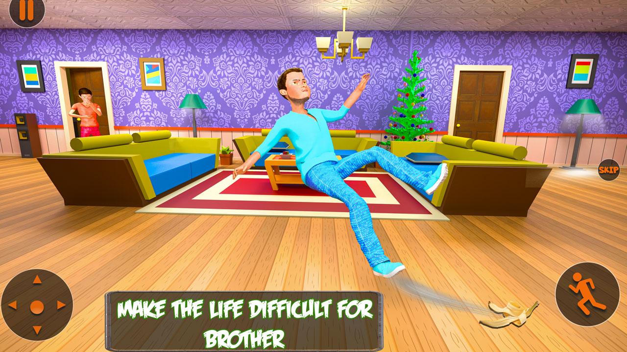 Bad brother 3. Scary brother 3d. Family Life [1.9.5]. Siblings Prankster game 3d.