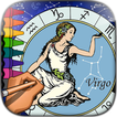 Buku mewarna Astrologi Zodiac