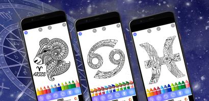 Glitter Astrology Coloring poster