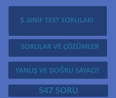 5.Sınıf Tüm Dersler Test Çöz Cartaz