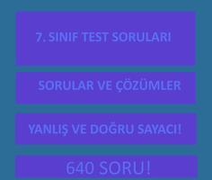 7.Sınıf Tüm Dersler Test Çöz poster