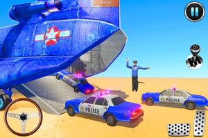 US Police Transporter Truck Plane Parker imagem de tela 1