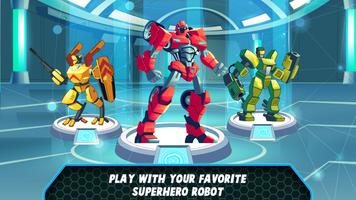 Super Hero Runner- Robot Games پوسٹر