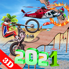 Tricky Bike Chase Police Helicopter آئیکن