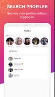 1 Schermata Profile Plus+ Anonymously Stalk Instagram Reposter