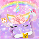Pink Flower Unicorn Theme Live Wallpaper