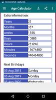 Age calculator স্ক্রিনশট 2