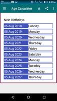 Age calculator स्क्रीनशॉट 3