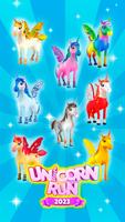 Licorne Course: Jeux de Cheval Affiche