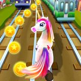 ikon Rainbow Unicorn Game Lari Lari