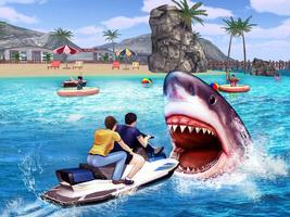 Angry jeu Shark 3D Simulator Affiche