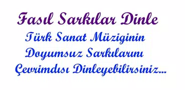 Fasıl Şarkılar Dinle