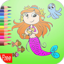 Game Mermaid Coloring Book-APK