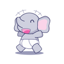 Baby Elephant Stickers for Wha APK