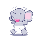 Baby Elephant Stickers for Whatsapp -WAStickerApps 圖標